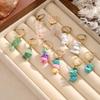 Elegant Natural Stone Irregular Stud Earrings - Versatile Niche Jewelry Set