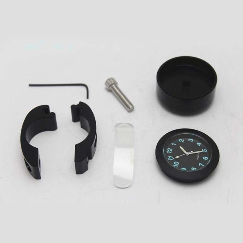 Motorrad Quad Zeitplan Lenkeruhr Uhr Schwarz Leuchtend 22/25mm Lenker