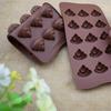 15 Lattices Creative Handmade Shit Faeces Shape Food Grade Silicone Cake Mold Chocolate Candy Silicone Mold DIY Baking Tools