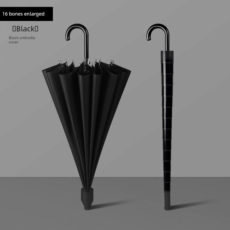 Waterproof Umbrella, Double-Sized Reinforced Long-Handled Umbrella for Men, Wind-Resistant, Extra-Large Straight Umbrella for Three People, Can Be