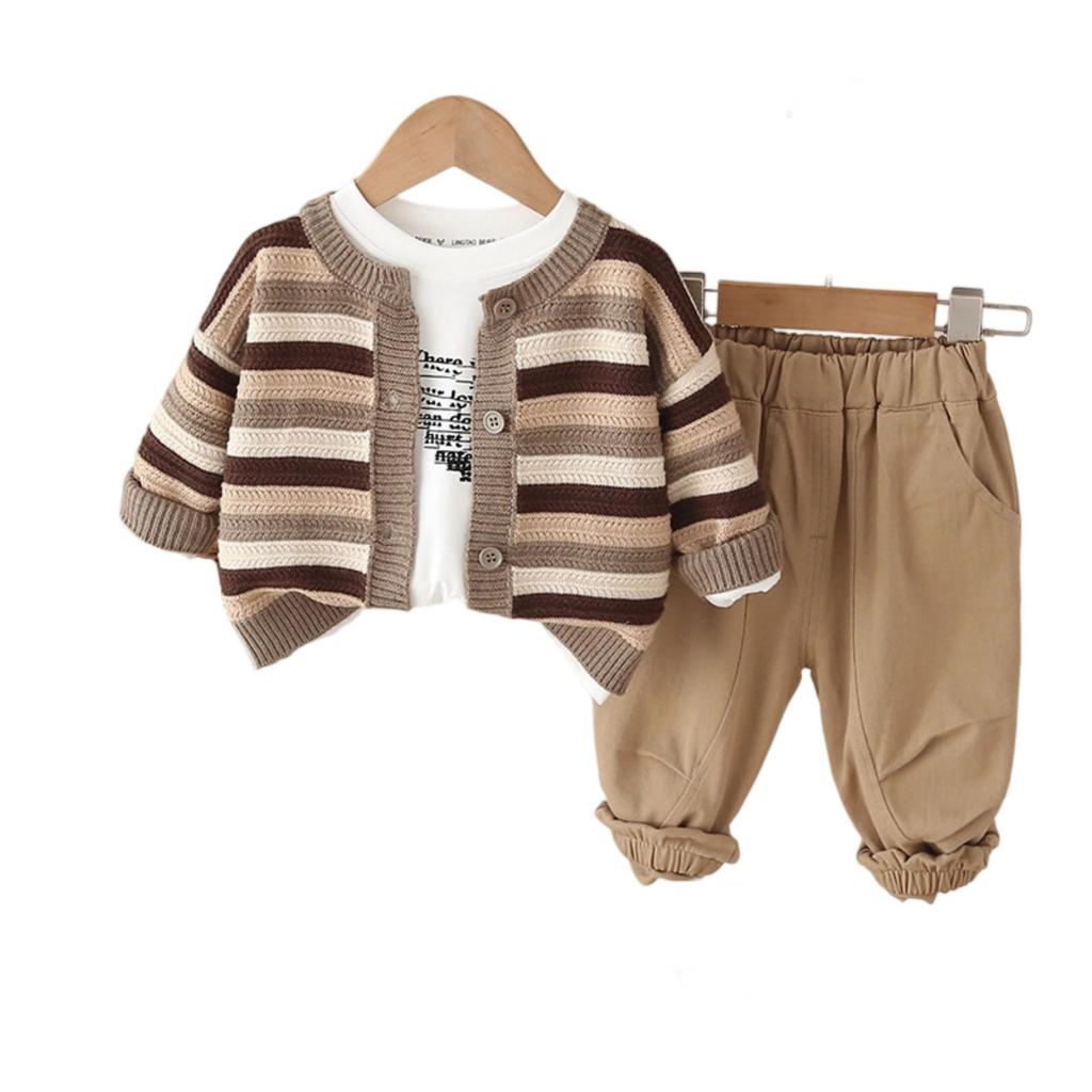 Kids Casual Long-Sleeve Set, Comfortable Daily Wear Outfits