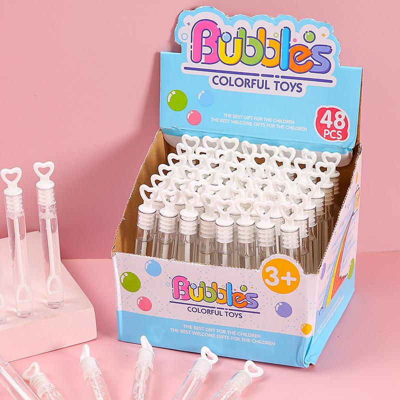 Unbreakable Mini Heart-Shaped Bubble Wand for Weddings, Festivals, and Parties.