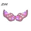Christmas Angel Costume Accessories LED Light Up Wings Feather for Kids, Swan Glowing Fairy Wings, Halloween Cosplay Party Performance Props Theatre