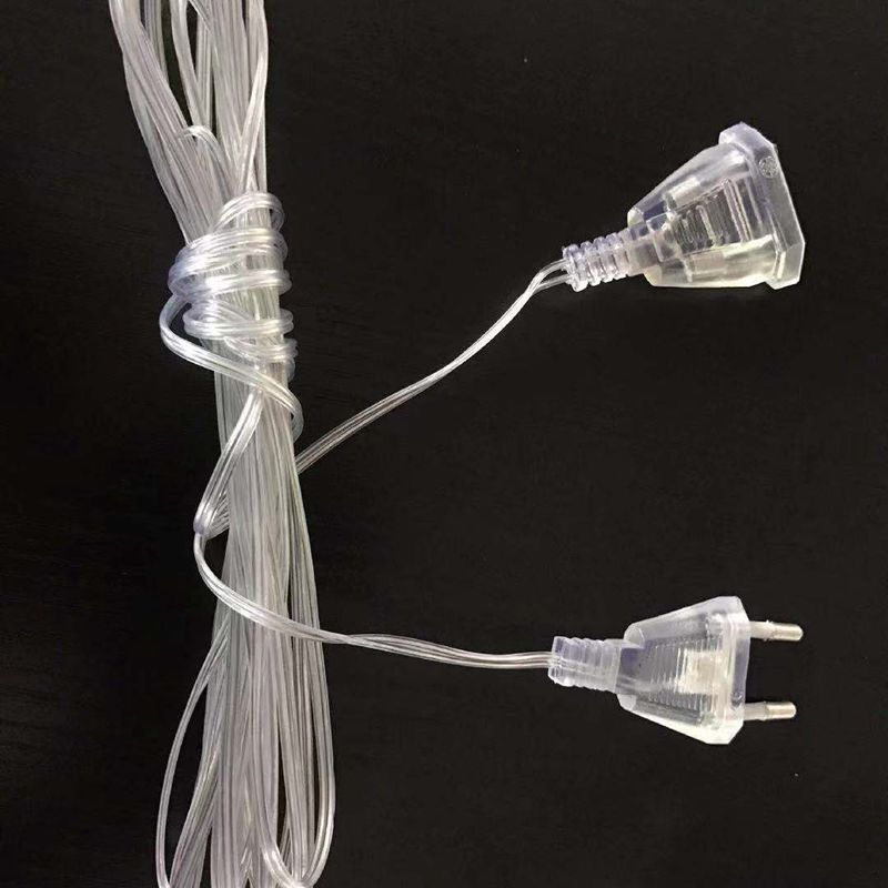 Praktischer USB-Europäischer Standard Europäischer Standard 3 Meter Stecker Verlängerungskabel Hängende Vorhangleuchten String Schnalle Zubehör mit Schalter
