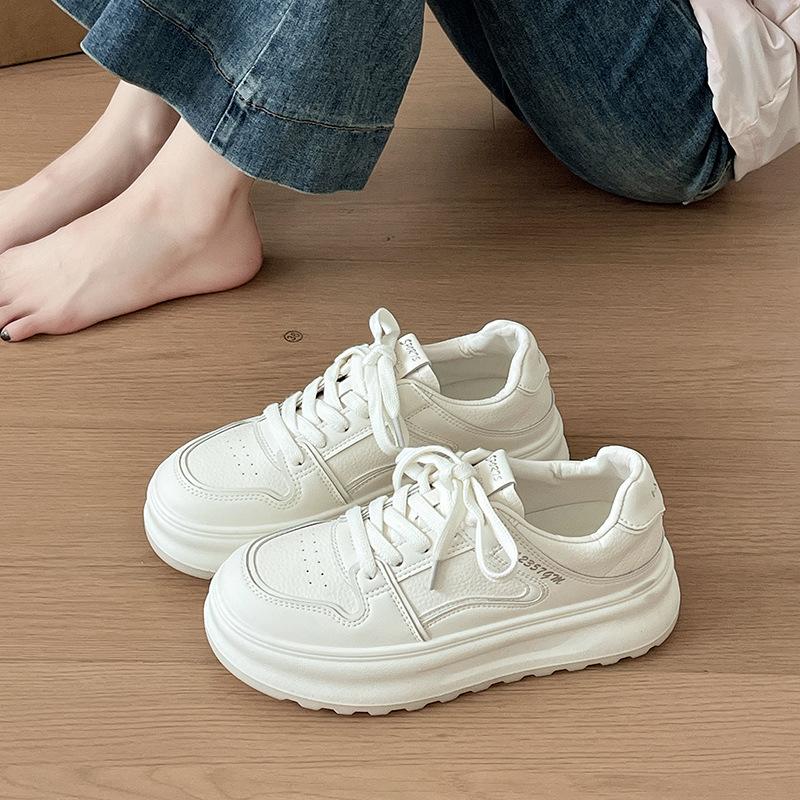 Versatile casual flat white shoes women's summer fashion daily non-slip muffin shoes show small non-slip sneakers tide