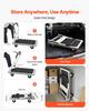 Foldable Push Cart Dolly, 299.37 Kg Capacity, Folding Platform Truck with Swivel Wheels, Moving Platform Hand Truck Flatbed Cart, Space Saving Push