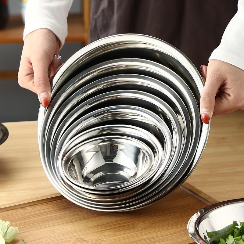 Qianxing Stainless Steel 12cm Prep Bowls - 10-pack