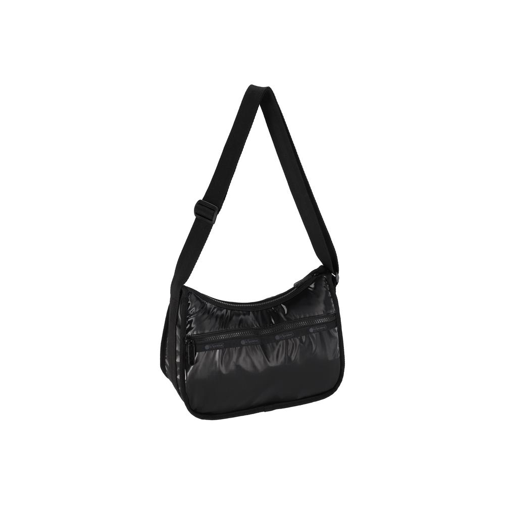 Lesportsac Black Shine Classic Hobo Bag [7520.M135]