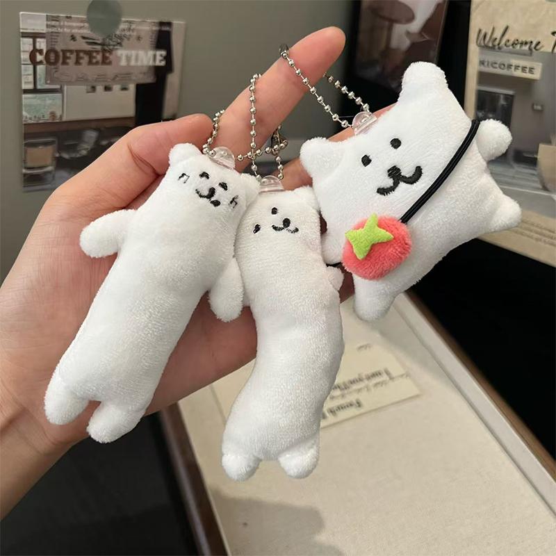 Cute Cartoon Plush Doll Keychain  Plush Toy Keychain Pendant Creative Kawaii Backpack Decoration Accessories Gifts