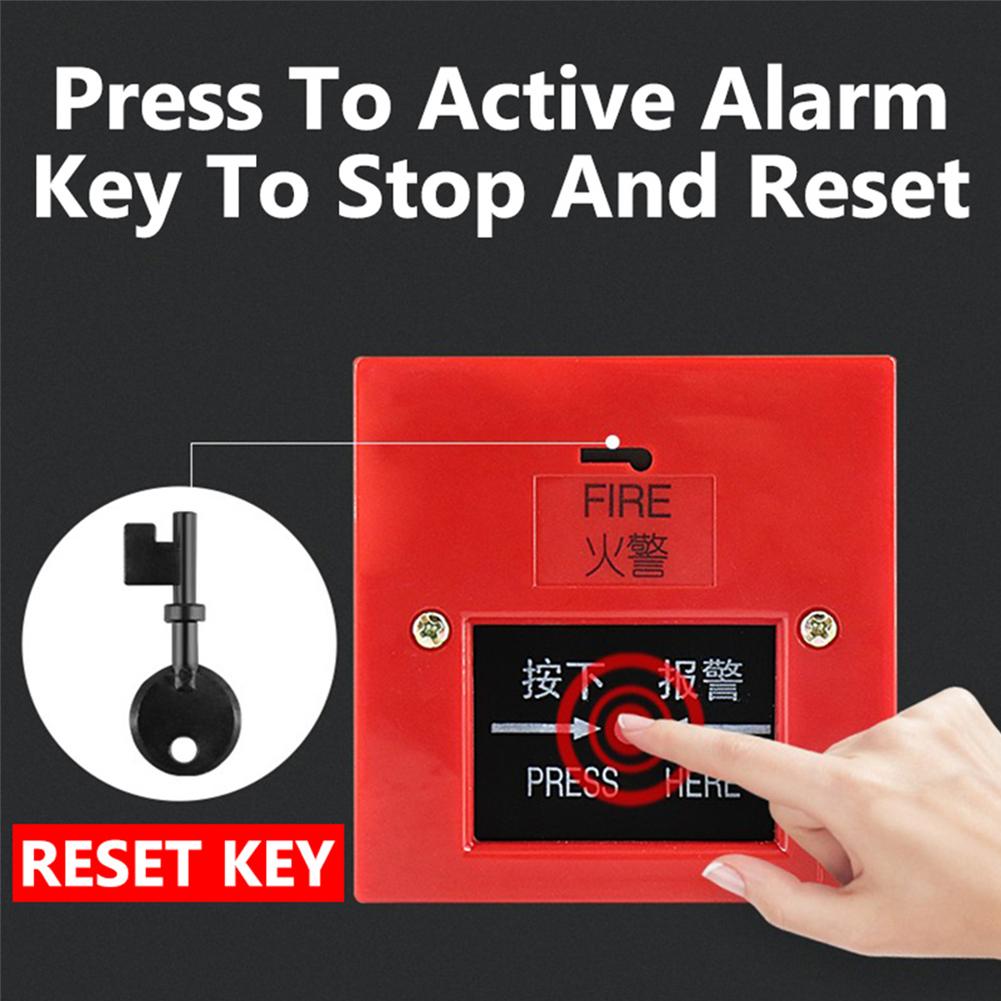 Manual Call Point Fire Alarm Metal Fire Control Sound and Light Fire Alarm Internal Strike Alarm Bell for Home Or Office