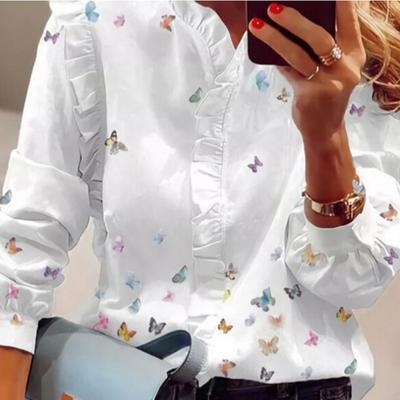 Elegant and Sweet Ladies Style Commuter Print Top