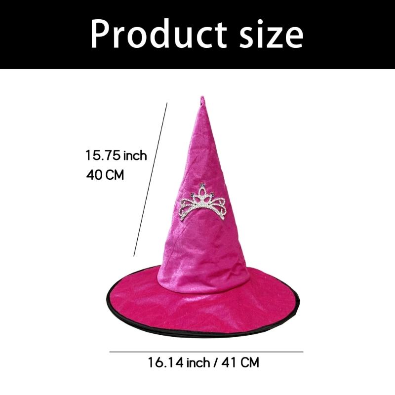 1Pc Halloween Wizard Hat Funny Witch Hat Witch Caps Wizard Costume Accessories for Carnivals Masquerade Party Cosplay