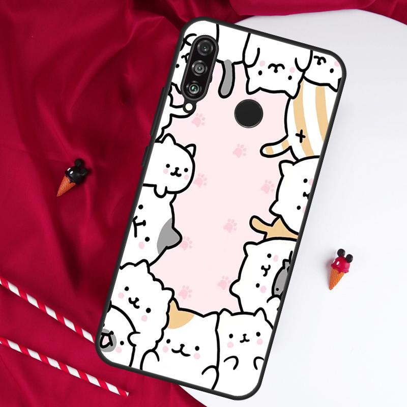 Cute Kawaii Cat For Huawei Nova 5T 12s 12i 11i Y90 Y70 Y60 Y61 Y91 Y72 9 10 SE P20 P40 Lite P60 P30 Pro Case