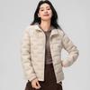 Autumn and winter new rubber-pressed down jacket women's short light and thin white duck down stand-up collar casual and lightweight jacket tide