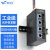 Huigu Industrial DIN Rail Fiber Optic Transceiver Switch