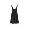 FILA Solid Color Loose Waist Drawstring Fashion Casual Sleeveless Dress Women dresses Black F11W229312F-BK