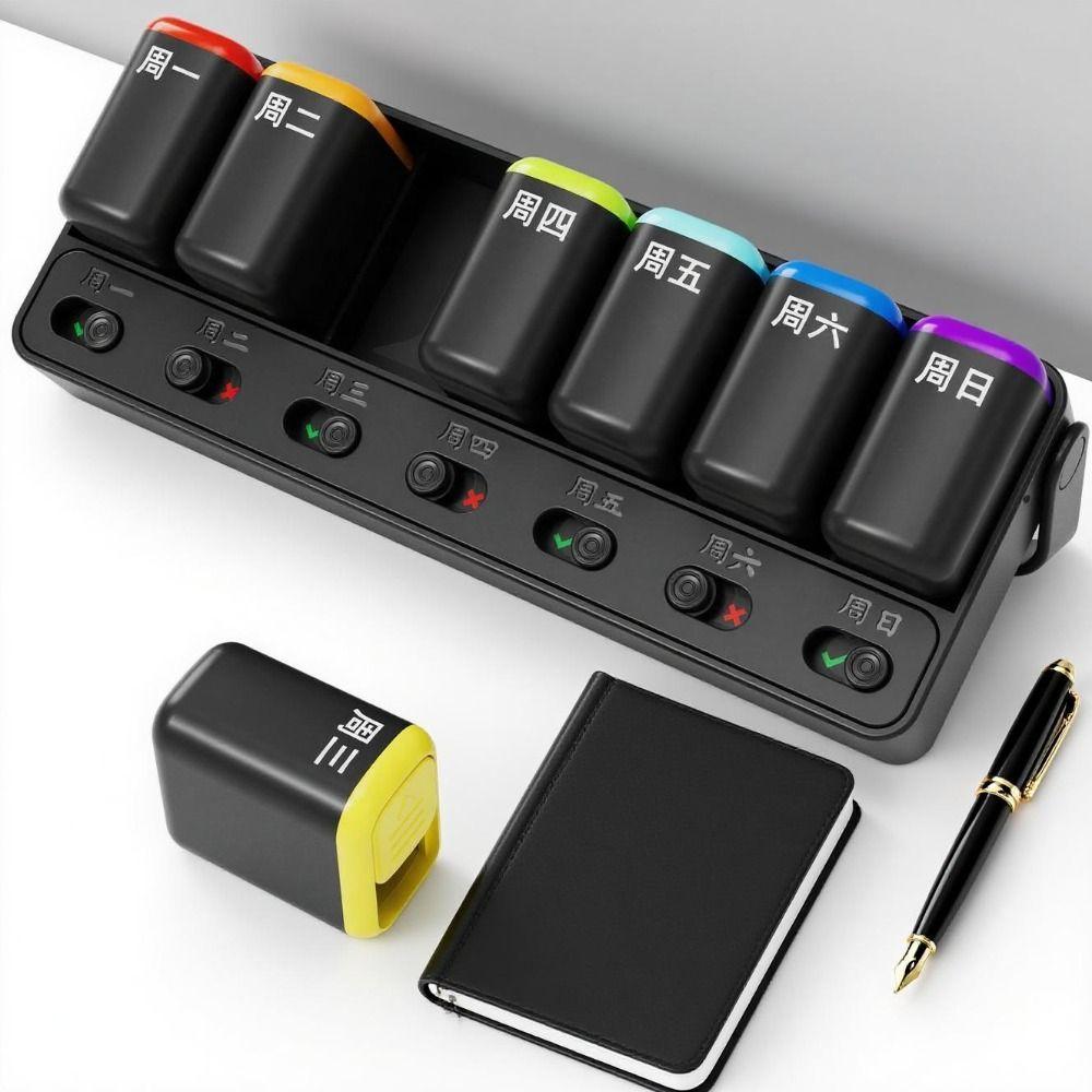 7-Grid Medicine Storage Box Sealed Weekly Pill Case Convenient Daily Pill Box  Household