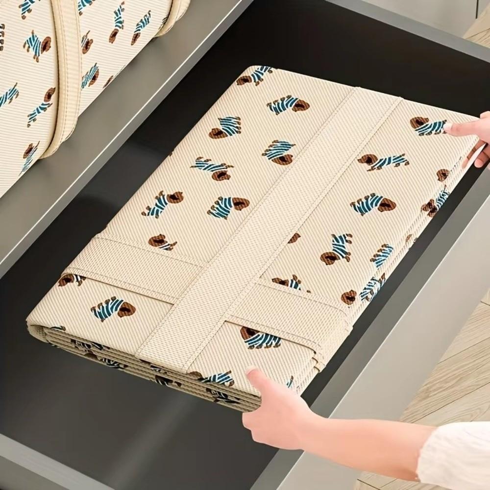 New Space-Saving Storage Bag Foldable Durable Polyester Bag Puppy Pattern Luggage Organizer Travel
