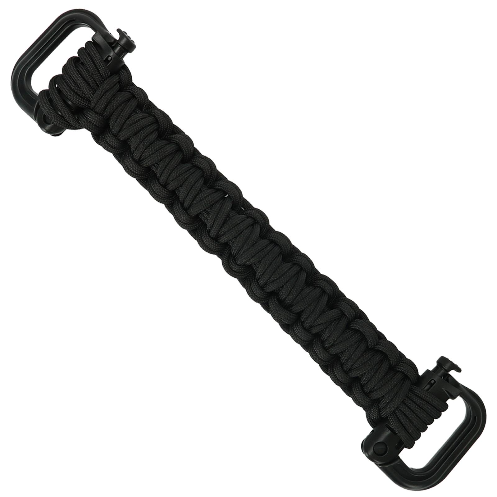 Paracord Handle for Wide Mouth Water Bottles 7 Core Paracord Bracelet Survival Durable Carrier Strap with Safety Ring, Carabiner One size