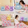 Adorable Animal Plush Bear Hand Warmer With Soft Blanket And Supportive Pillow Design