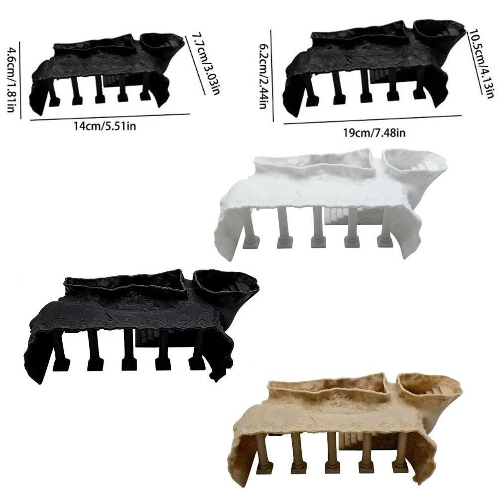 Simulated Aquarium Cave Tunnel Artificial Roman Column Shrimp Hiding House  For Home Office Desk