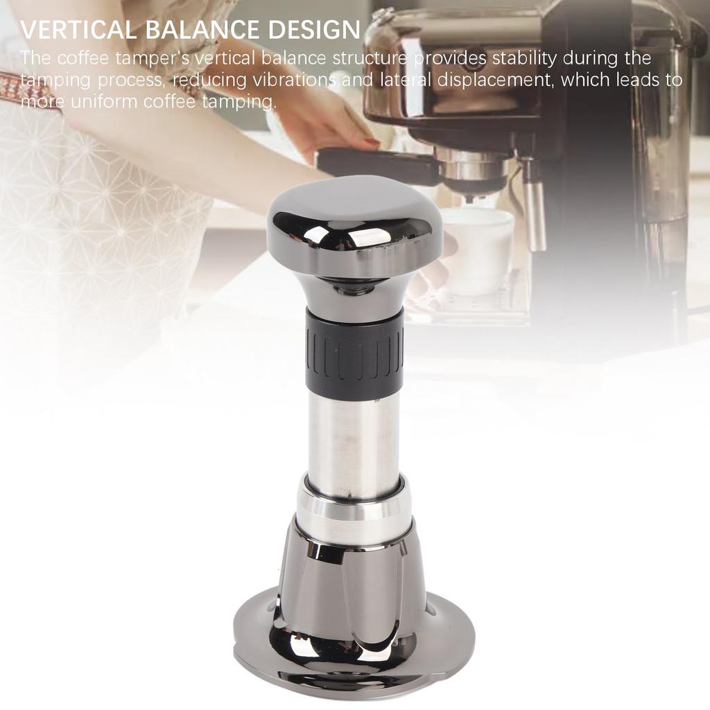 Automatic Impact Coffee Tamper Stainless Steel Auto Rebound Adjustable Constant Pressure Vertical