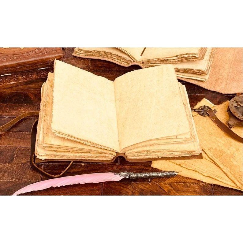 Sun and moon leather journal antique handmade vintage journal grimoire journal