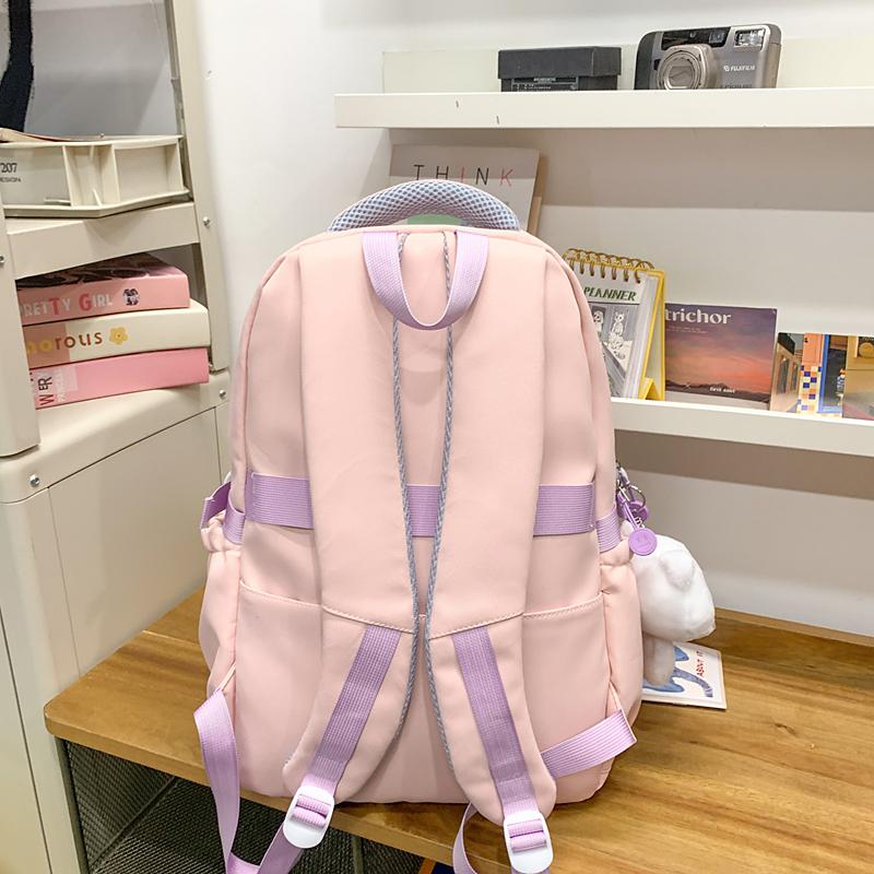 Middle School Student Schoolbag Women's Lightweight Backpack Cartoon Cat Large Capacity Backpack