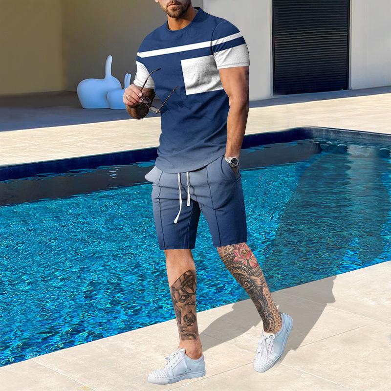 Summer Men's And Women's Short Sleeved Shorts Fashion Trend 3d Print Set Casual Comfortable Sports Clothing