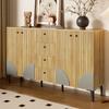 Modern Wooden Storage Cabinet with 4 Doors and 4 Drawers, Minimalist Design, Ideal for Living Room, Dining Room or Hallway, 160x36x94 Cm
