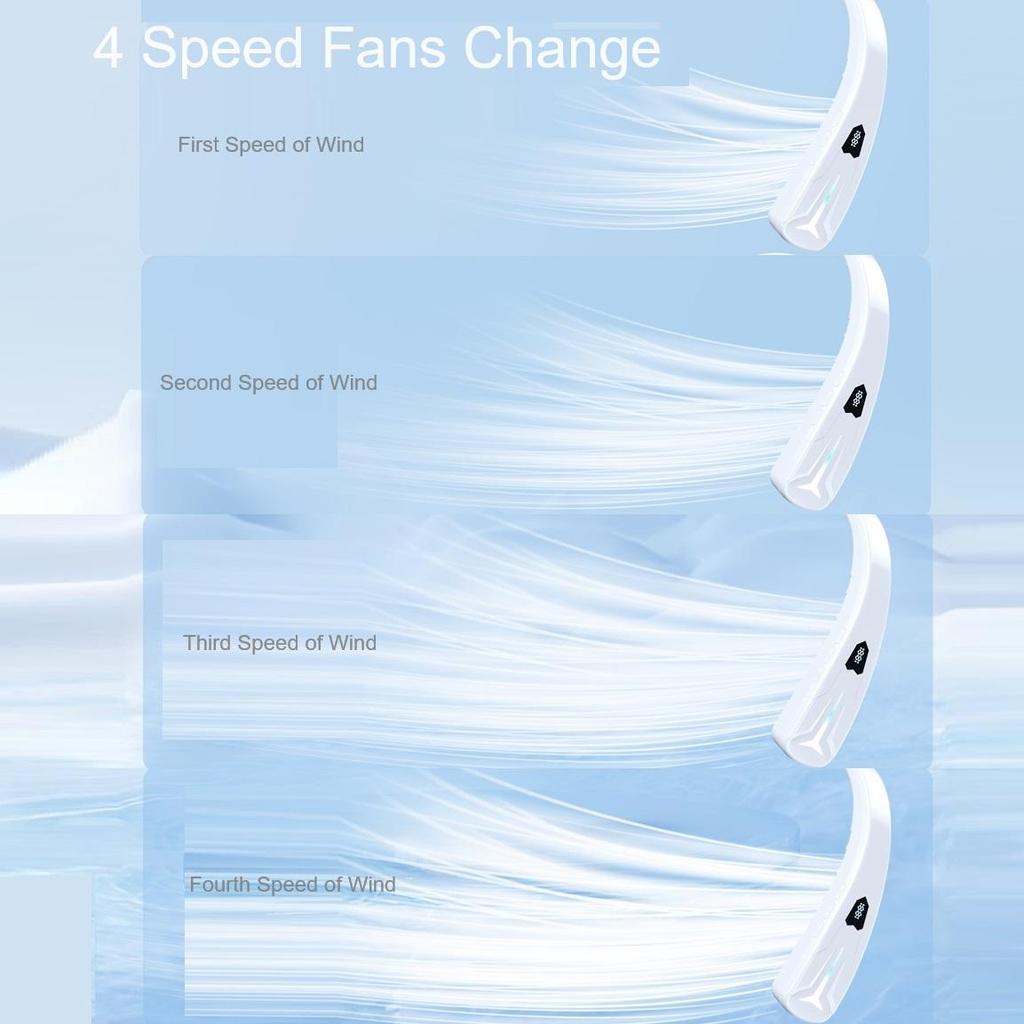 2 In 1 Hanging Neck Fan & Bluetooth Headset Sound Portable Sports Neck Hang Fans with Music Play USB Summer Cooler