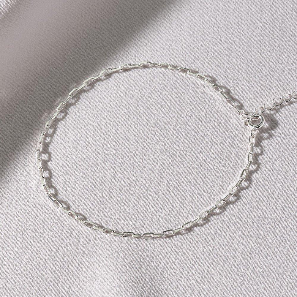 Mimi.J Jewelry 925 Silver Vincent Simple Chain Anklet