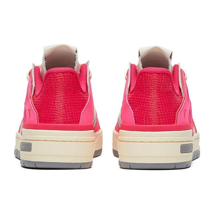 Anta Flame 4.0 Slip Resistant Abrasion Resistant Low top Skateboard Shoes Women's White Red 122328090-3