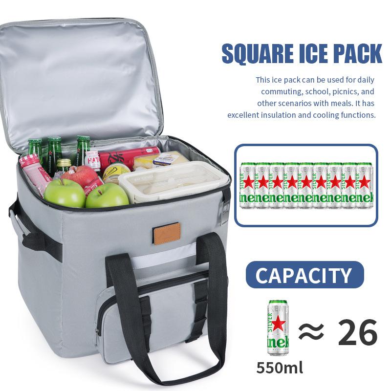 Borsa Termica per Alimenti da 40L Borsa Termica Grande per Picnic Fresca e Calda Isolante Pieghevole Borsa Frigo da Campeggio per Viaggi all'Aperto
