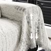 European Chenier Sofa Towel with Tassel Anti-Cat Scratching All-Cover Couch Blankets Soft Easy-Care Home Decor for Living Room