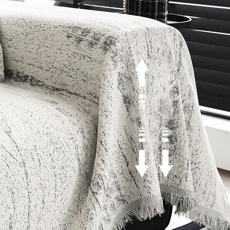 European Chenier Sofa Towel with Tassel Anti-Cat Scratching All-Cover Couch Blankets Soft Easy-Care Home Decor for Living Room