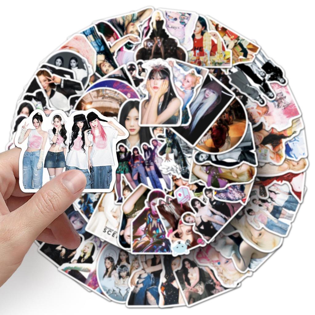 Aespa Stickers Set: 100 Waterproof Korean Girl Group Star Decals for DIY Projects, Phone Cases, Suitcases, & Teacups