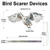 Bird Scare Owl Decors with Mirror Like Strips and Bells for Garage and Roof Defense