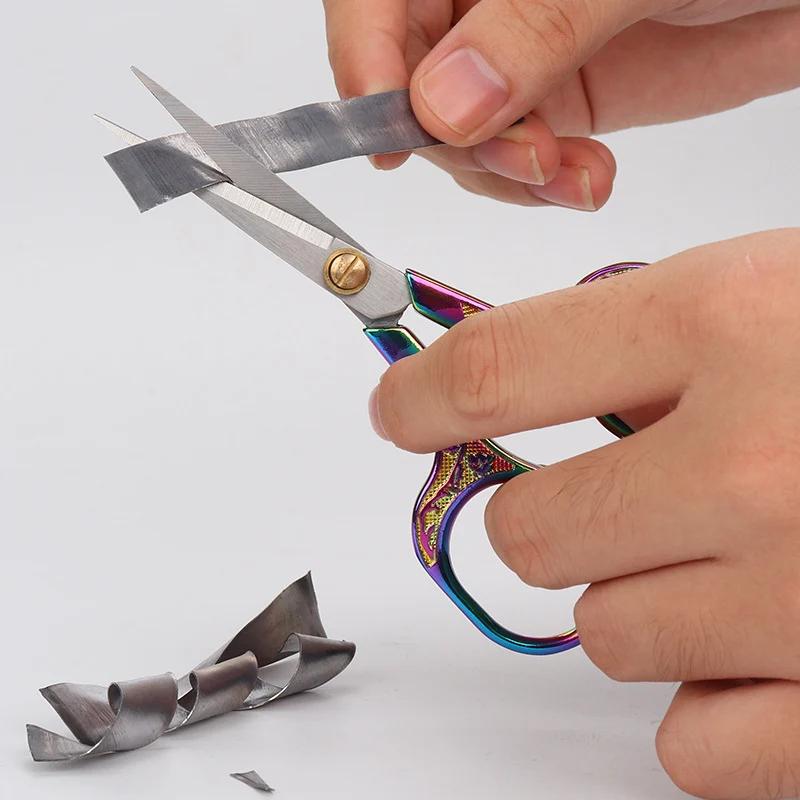 Retro Zakka Stainless Steel Vintage Scissors Sewing Stationery Grooming Cutter Embroidery Cross-Stitch Yarn Thread Tools Shears Set