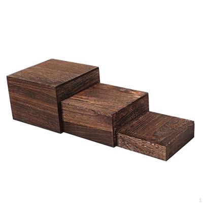 3x Wood Cake & Cupcake Stands Buffet Square Multifunctional Organizer Dessert Display Stand for
