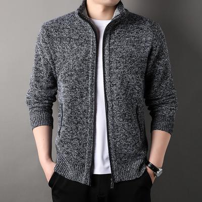 Men Cardigan Wool Sweater Autumn Winter Warm Sweater Jacket Korean Style Fashionable Casual Coat Men's Luxury Windbreaker 2024