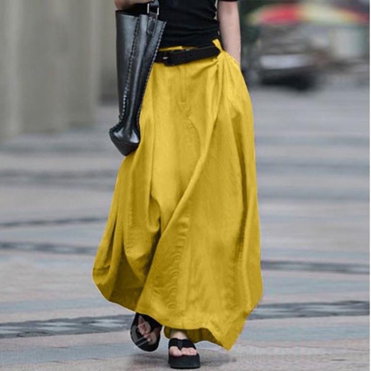 Women's 2025 Plus Size A-Line High Waist Flare Dance Skirt - Half-Length, Slimming, In Stock