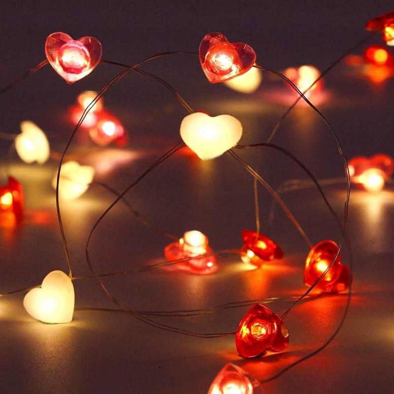 

1PC Battery Powered Home Decor 20LED 2M LED Light Outdoor Heart Shape DIY String Lights 2m