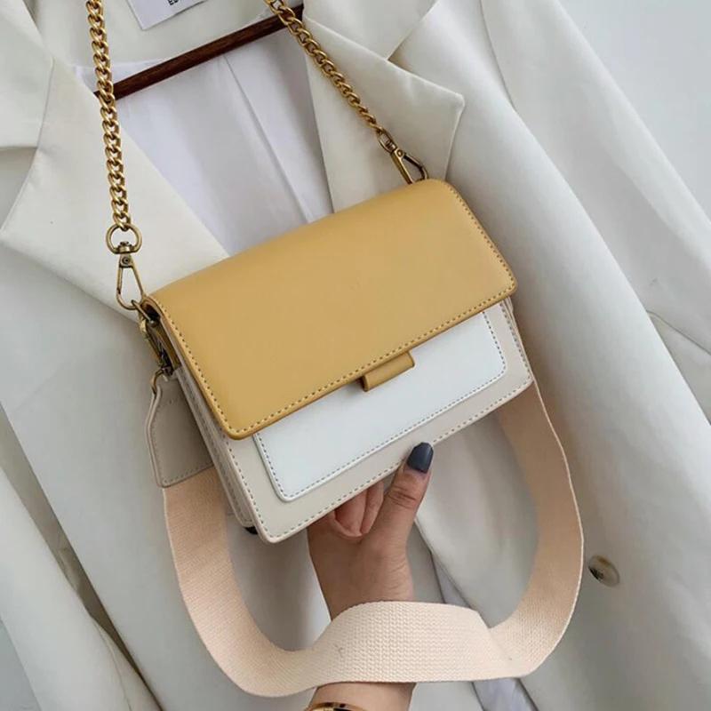 Compact Leather Crossbody Bags For Women Chain Shoulder Messenger Bag Lady Travel Purses And Handbags Premium Durable