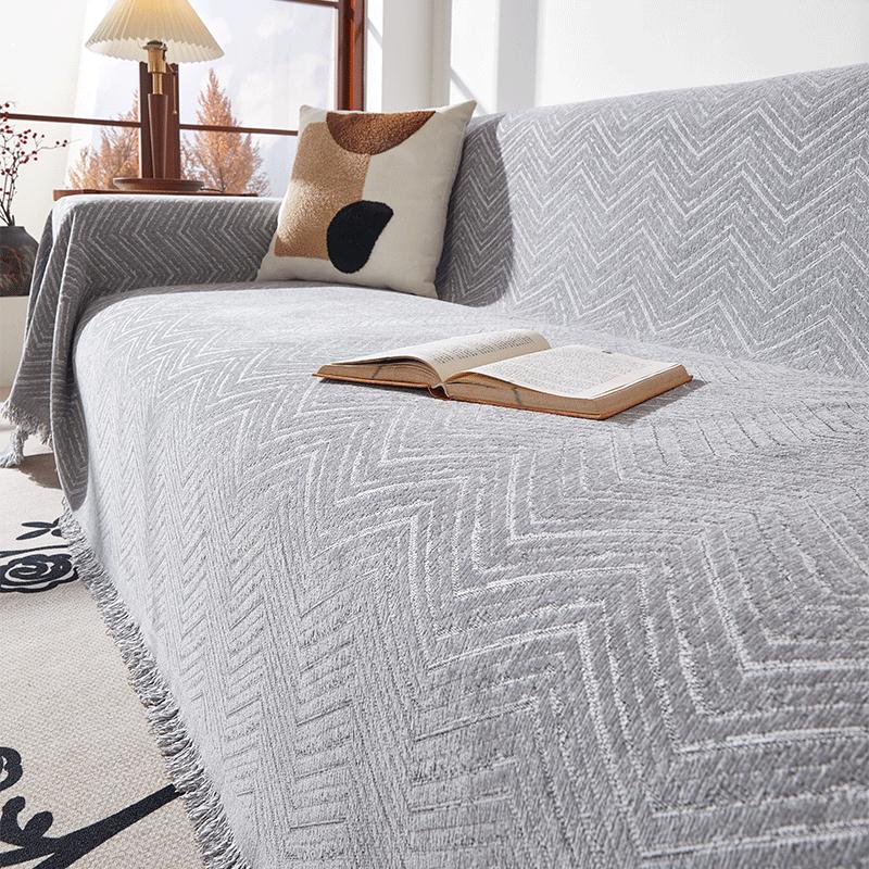

Simple Plain Sofa Towel, Anti-Scratch Sofa Blanket, Living Room 3 People Sofa Cover,Multi-Functional Dust Proof Protective Cover 180x300cm