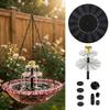Solar Bird Bath Fountain with Pump Sprinkler, Outdoor Garden Fountain for Wildlife Hummingbird Finch, Yard Patio Porch Deck