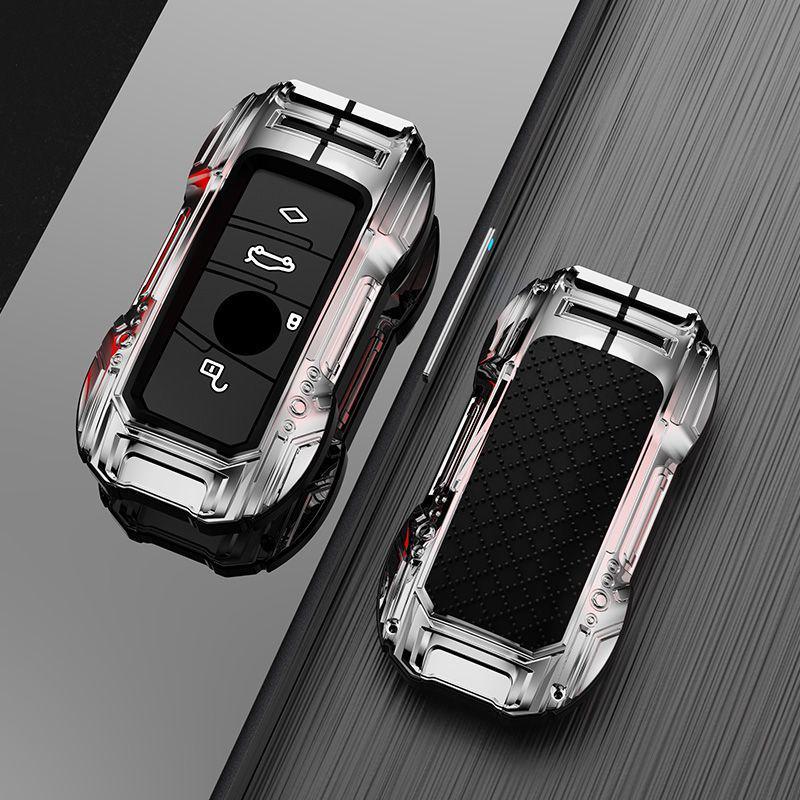 BMW Key Cover: Compatible with BMW X1, X2, X3, 320li, 5 Series, 3 Series, 7 Series, 525li - Metal Business Shell Case.