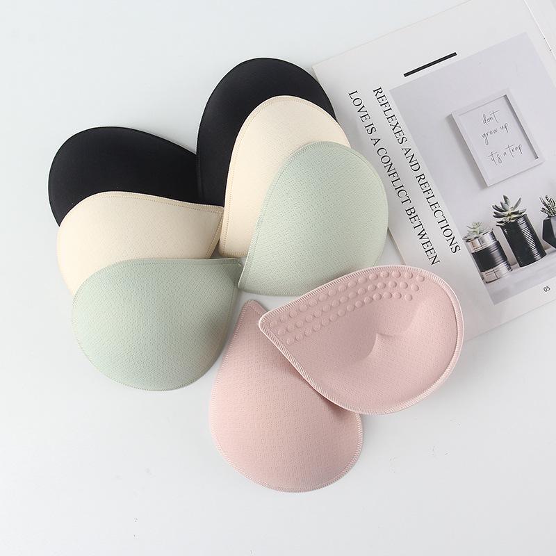 Teardrop Heart-Shaped Invisible Breathable Bra Pads for Yoga & Sports Lingerie
