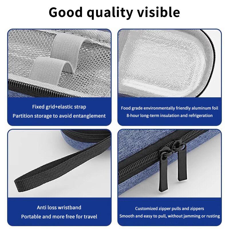 Insulin Cooler Travel Case Waterproof Insulin Cooling Bag With Thermometer Display Medicine Organizer Bag For Diabetics