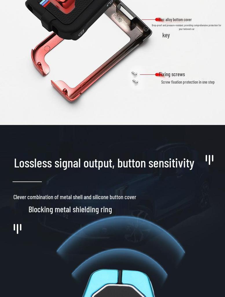 Fits 2018-2022 Lynk & Co Cars: Key Cover for 03, 02 Old Model, and 01 - Men's Metal Protective Shell with Buckle.